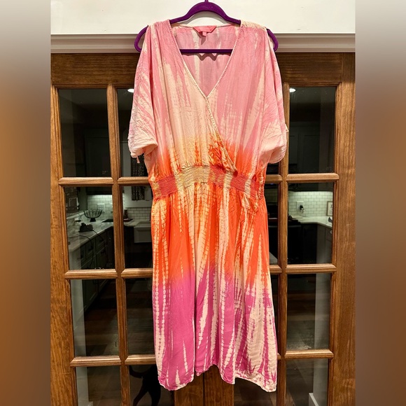 Simply Southern Tie-dye Open Sleeve Tie Closure Elastic Waist Size XL - Picture 2 of 10